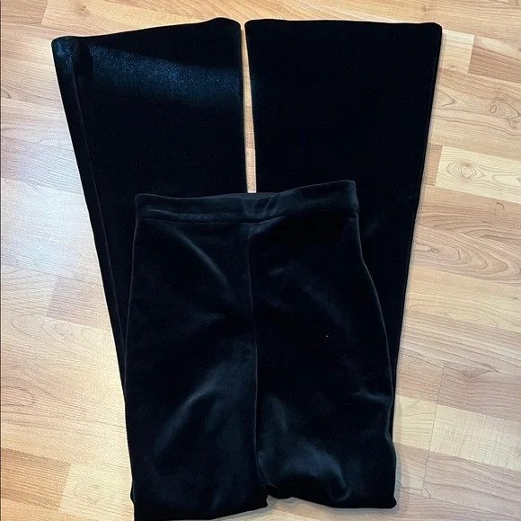 NADINE MERABI Davina Elegant Black Velvet Flare Trousers Size 4(S) New - Picture 4 of 9